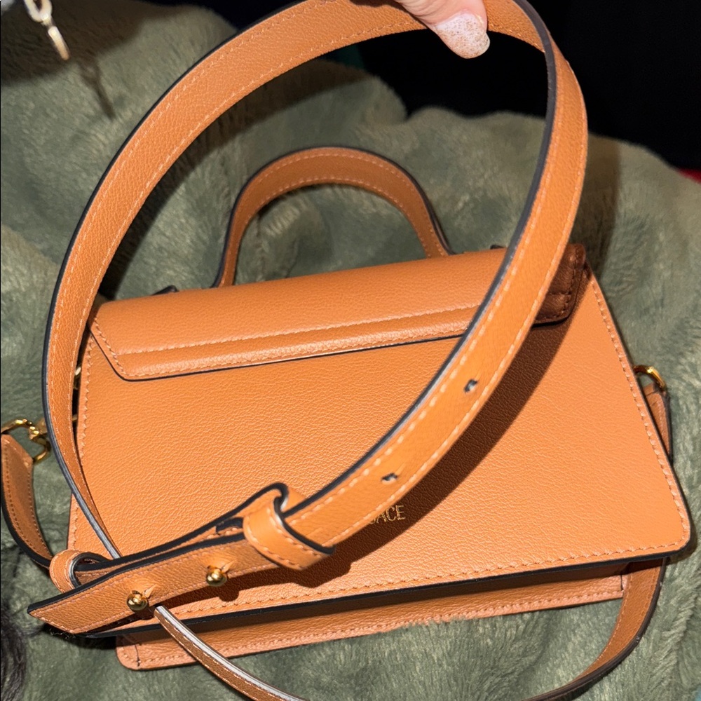 Versace Tan Crossbody Bag with Medusa Emblem - Picture 13 of 14